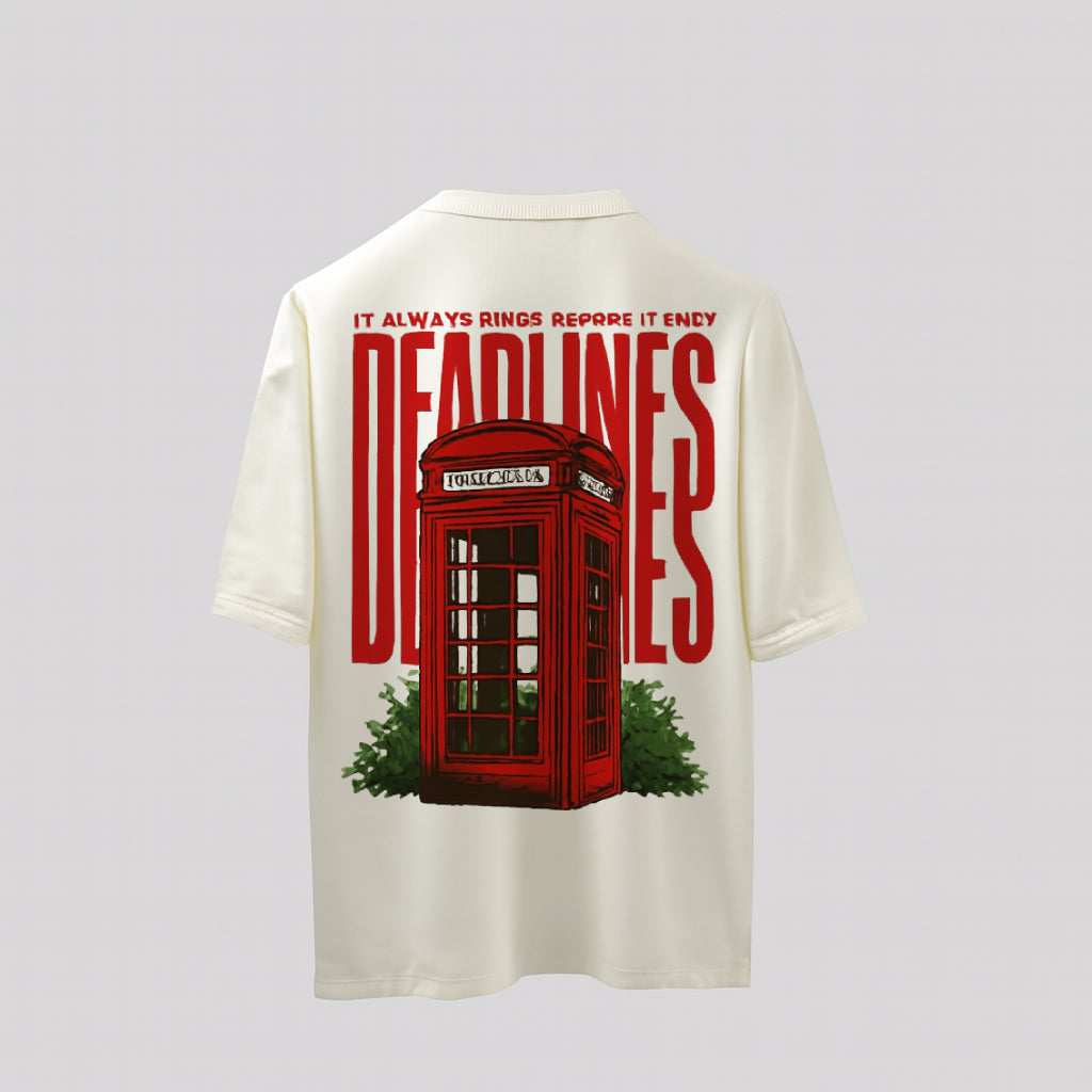 "Deadline Dialer: Red Phone Booth Graphic Tee"